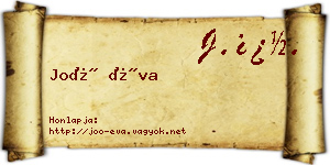 Joó Éva névjegykártya
